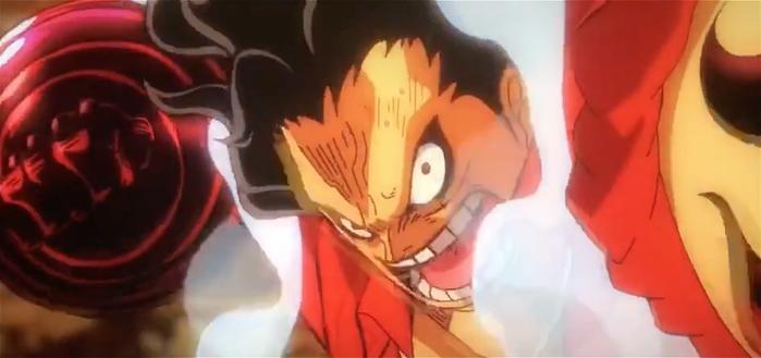 海贼王剧场版：路飞变身四档蛇人,单挑巴雷特，结果差点被他杀死